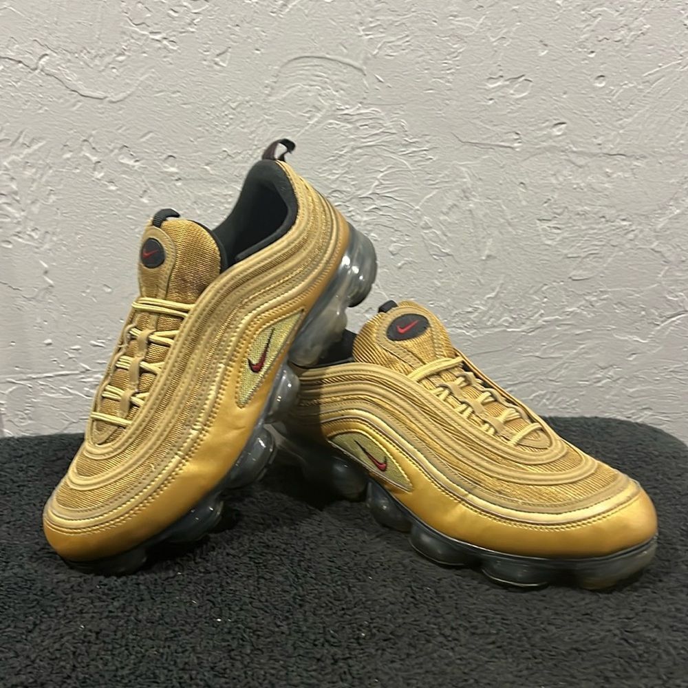🔥🔥 Nike Air VaporMax 97 Metallic‎ Gold 2018 Shoes - Men Size 11 - VGUC
